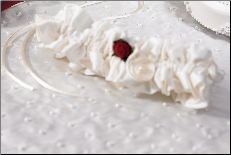 Flower of Love In Romantic Red Bridal Garter