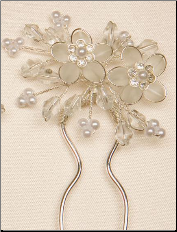 Pearl crystal hair pin