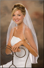 Pearl Edge Veil with Scattered Pearls