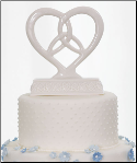 Heart Framed Trinity Knot Cake Top
