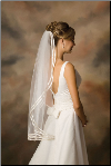 7-361-D3R Ribbon Edge wedding veil