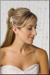 9" French illusion veil with side hair accessory