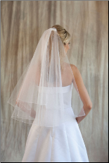 Circular Cut and Folded Wedding Veil