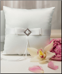 Pure Elegance in Wedding White Square Ring Pillow