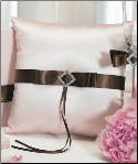 Chocolate and Strawberry Cream Square Ring Pillow