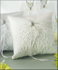 Bridal Tapestry Square Ring Pillow