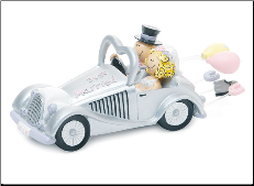 Wedding get-a-way car figurine