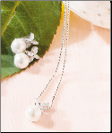 Flower & White Pearl Jewelry