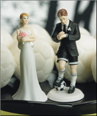 Soccer Player Groom Mix & Match Cake Topper