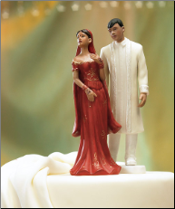 Traditional Indian Bride and Groom Mix & Match Cake Toppers