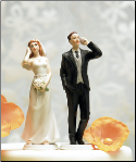 Cell Phone Fanatic Bride and Groom Mix & Match Cake Toppers