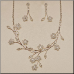 Pearl Flower Wedding Necklace Set