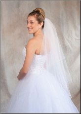 Colored corded edge Veil 17 colors
