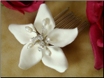 Starfish Orchid Style Bridal Comb with Crystals Comb