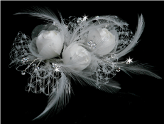 White or Ivory Bridal Hair Flower