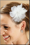 Feather and Crystal hair accessory