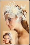 Sinamay Rose Headpiece and Veil