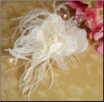 Ivory & Rum Pink Feather Fascinator