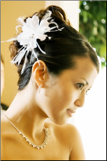 Bridal Feather Hair Piece with Crystals