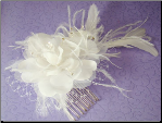 Feather Fascinator with Russian Veiling Accent