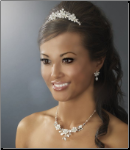 Silver Floral Bridal Jewelry Set
