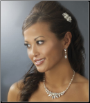Silver Pearl Bridal Jewelry Set NE