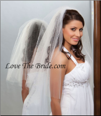 20" x 25" Long Bridal Veil with French tulle