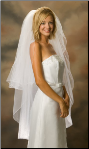 Knee Length Standard Corded Edge Bridal Veil