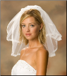 Sheer Edge Bridal Veil with Rhinestones