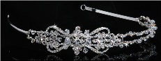 Crystal Silver Headband Bridal Tiara # T855