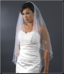 Bridal Wedding Single Layer Waltz Length Veil