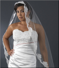 Mantilla lace Wedding veil