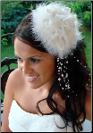 "Sex in the City Style Bridal" Feather Hat HP 7798