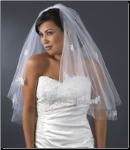 Bridal Wedding Double Layer Elbow Length