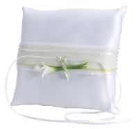 Bridal Beauty Calla Lily Square Ring Pillow
