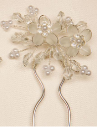 Pearl crystal hair pin