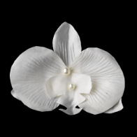 Ivory or white Pearls and Soft Petals Hair Clip