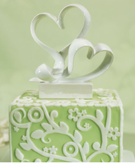 Love Link Stylized Heart Cake Topper