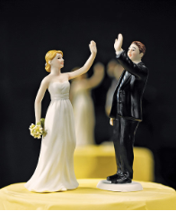 High Five - Bride and Groom Figurines
