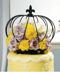 Large Crown Unique Wedding Cake Topper