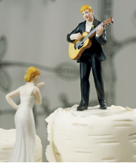 Romantic Serenading Groom Mix and Match Wedding Cake Topper