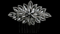 Silver Clear Rhinestone Bridal Comb