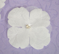 Elegant White Sheer Bridal Flower