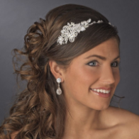 Beautiful Crystal Side Accented Bridal Headpiece Headband