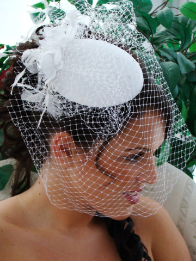 Vintage Style Bridal Hat with Bird Cage Veil