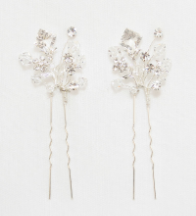 Bridal Hair pins in silver