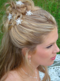 Crystal Flower Hair Pin