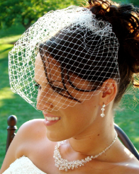 Bird Cage Couture Bridal Veil on Comb