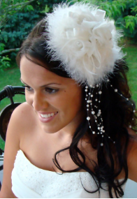 "Sex in the City Style Bridal" Feather Hat HP 7798